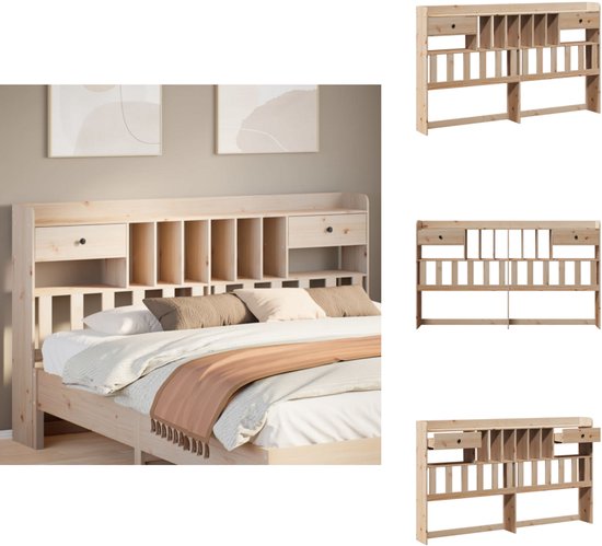 Tête de lit vidaXL - Têtes de lit - Tête de lit avec rangement 180 cm en pin massif