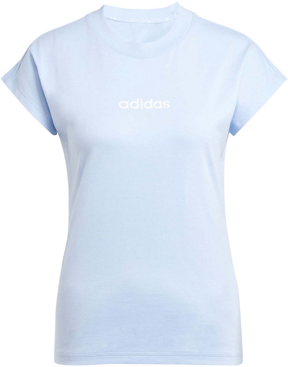 T-Shirt Adidas Sport W Lin Sj T Sportswear Vrouwen Blauw