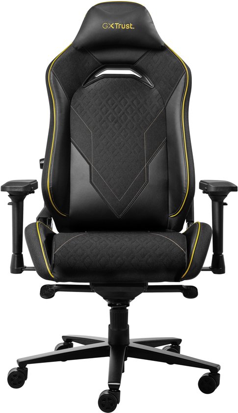 Trust GXT 721 Ruya Pro - Premium Gaming Stoel - Nekkussen - Verstelbare Rug Ondersteuning - Hoogte Verstelbaar - Rug- & Armleuningen Verstelbaar - Zwart/Grijs