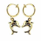 Klem oorbellen - Dolfijn - goudkleurig - geen gaatje- Charme Bijoux