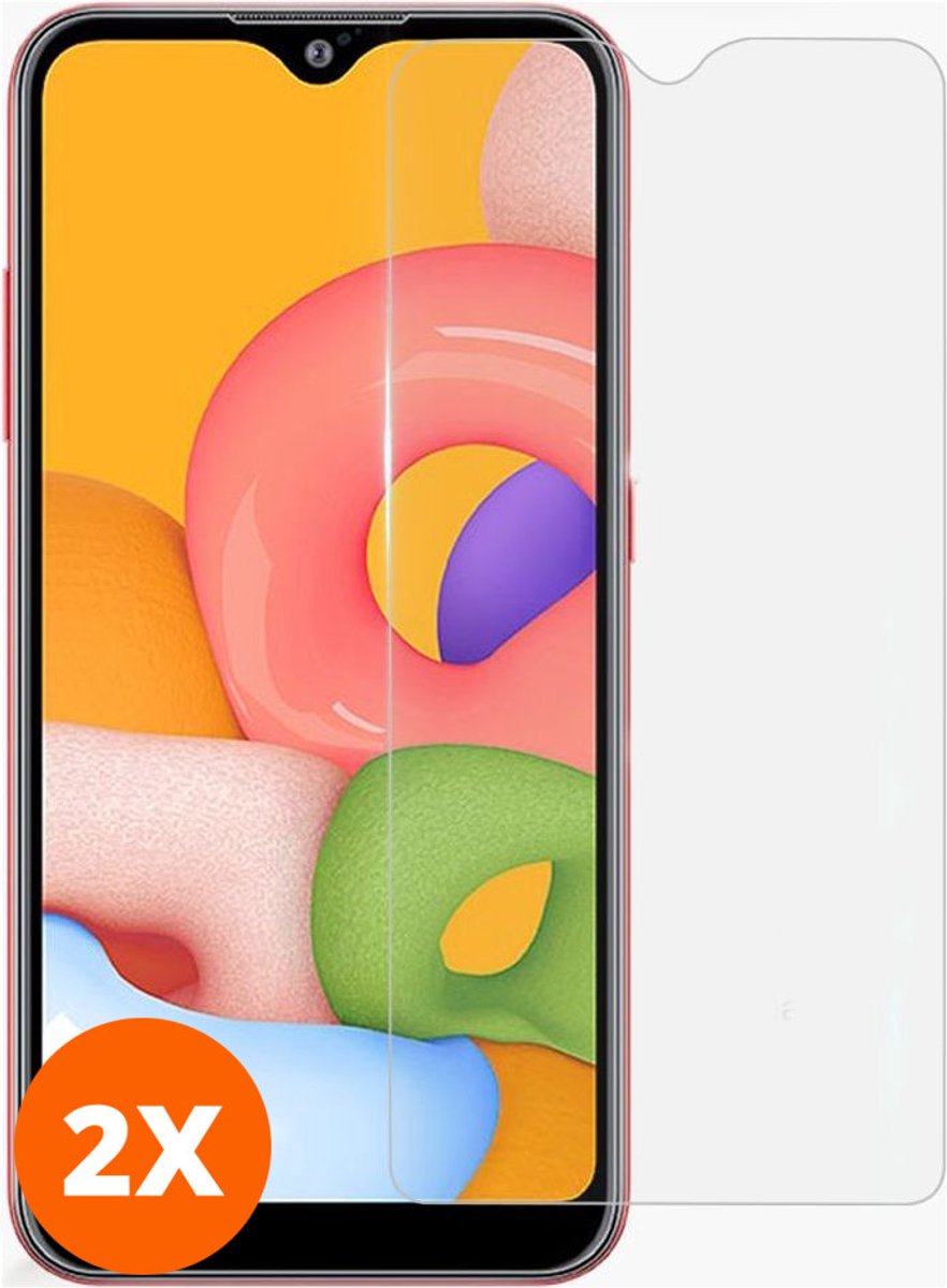 Mobigear Screenprotector geschikt voor Samsung Galaxy A01 Glazen | Mobigear Screenprotector - Case Friendly (2-Pack)