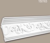 Kroonlijst 150163 Profhome Sierlijst Lijstwerk rococo barok stijl wit 2 m