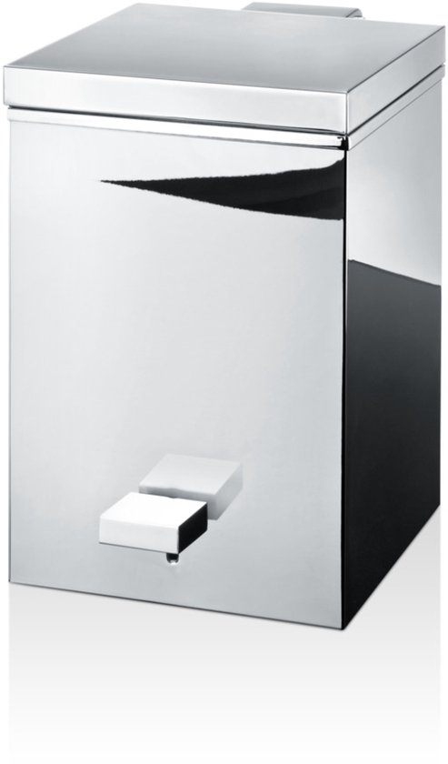Decor Walther - Poubelle à pédale carrée L17,5xL21xH26,5cm chromée