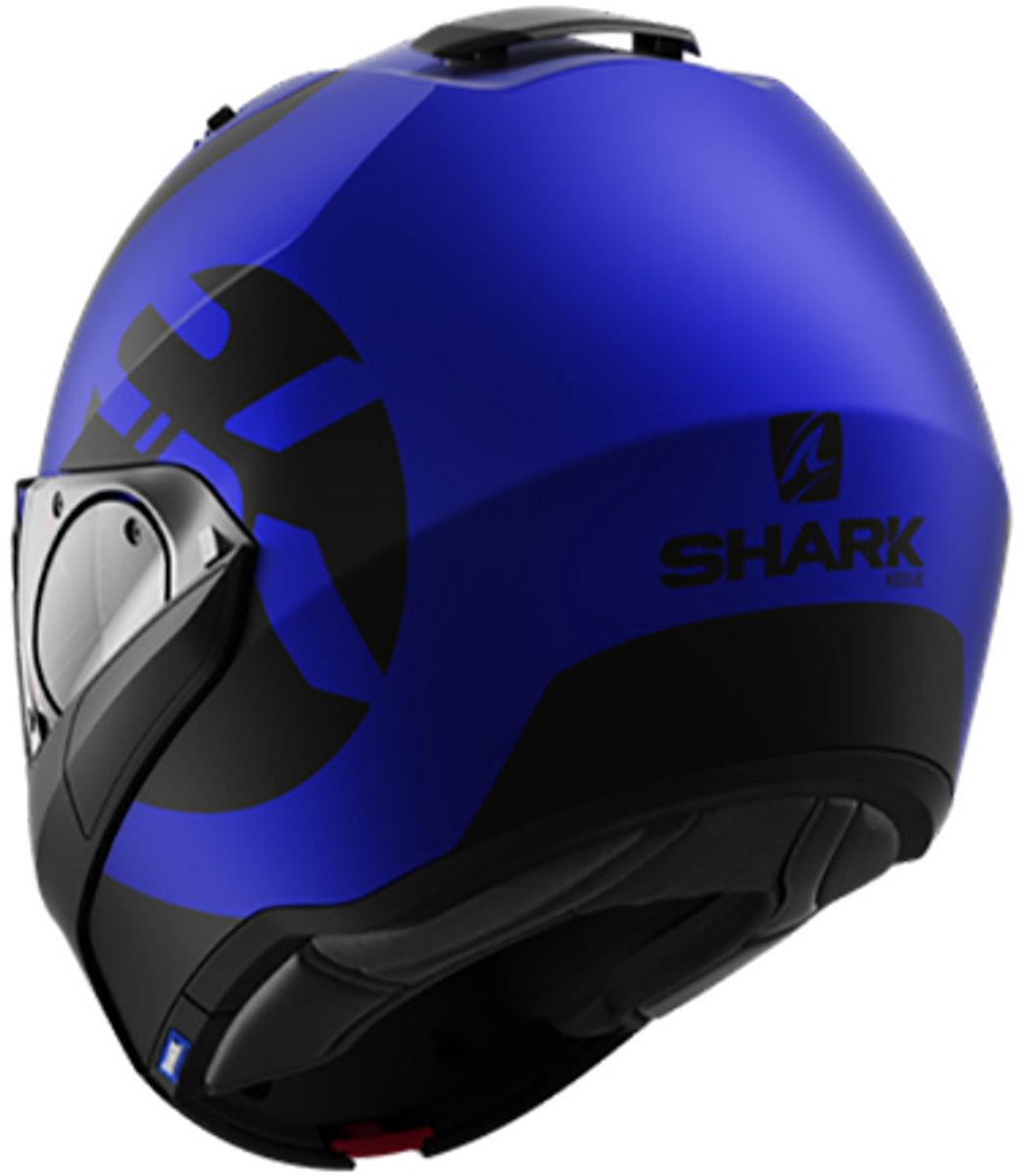 SHARK EVO ES KEDJE Motorhelm Systeemhelm Mat Blauw Zwart Blauw - Maat S – foto 4