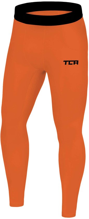 Foto: Tca heren superthermal compressie pantser base layer thermische onder panty oranje xl