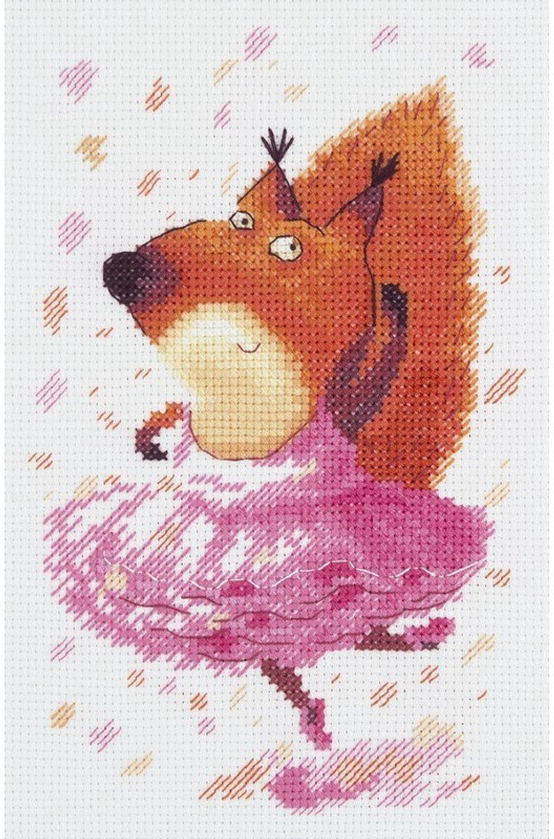 Borduurpakket Ballerina eekhoorn