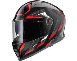 LS2 FF811 Vector II Alizer Zwart Rood Integraalhelm - Maat XS - Helm