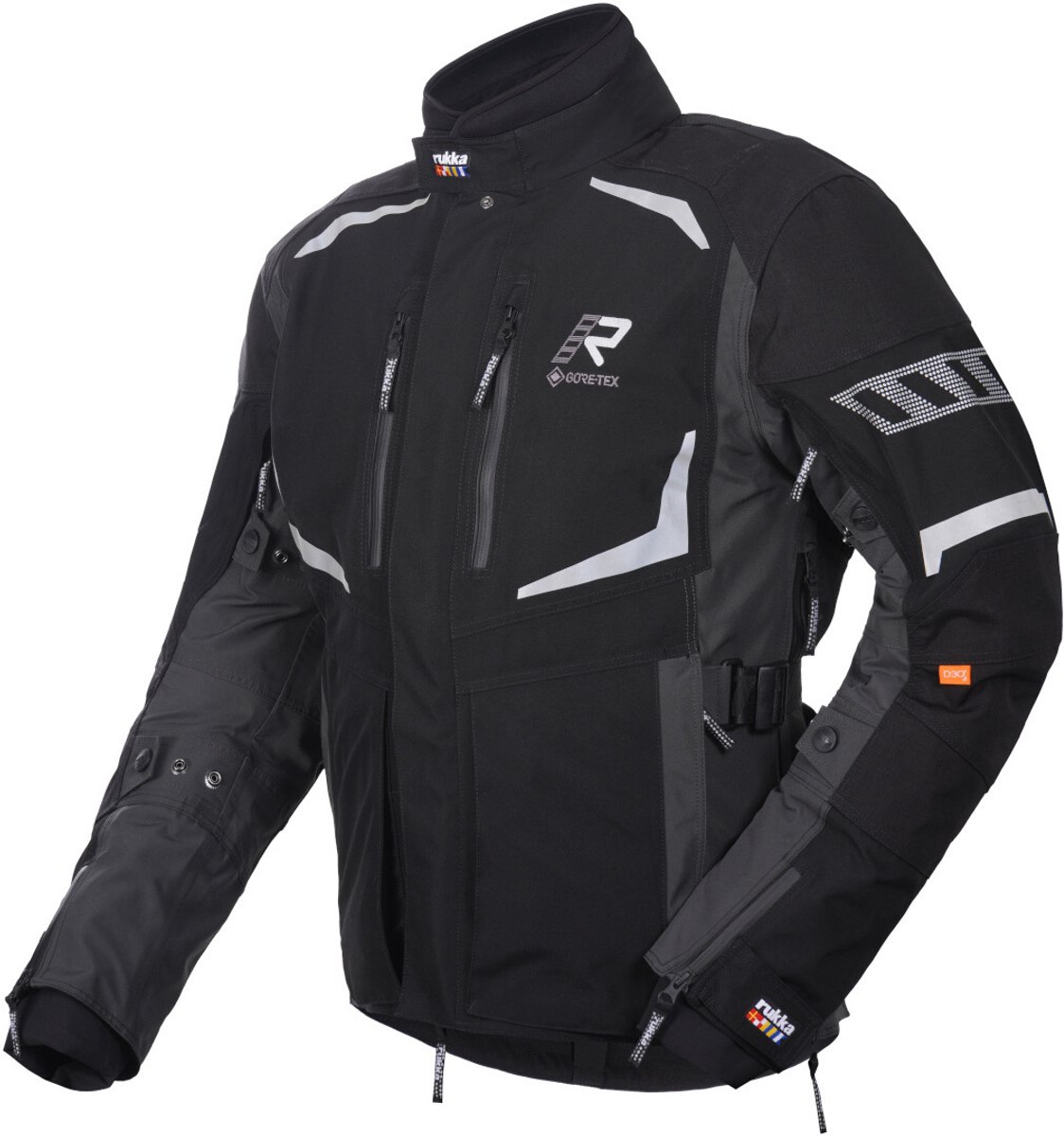 Rukka Ventu-R Zwart Grijs Waterdichte Textiele Motorjas - Jas