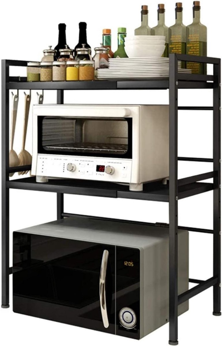 ApexArte® Keukenkast - Magnetronkast Keuken - Trolley op Wieltjes
