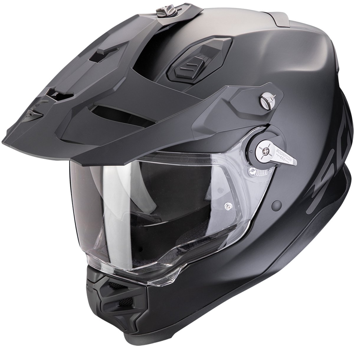 Scorpion ADF-9000 Air Solid Mat Zwart Adventure Helm - Helm