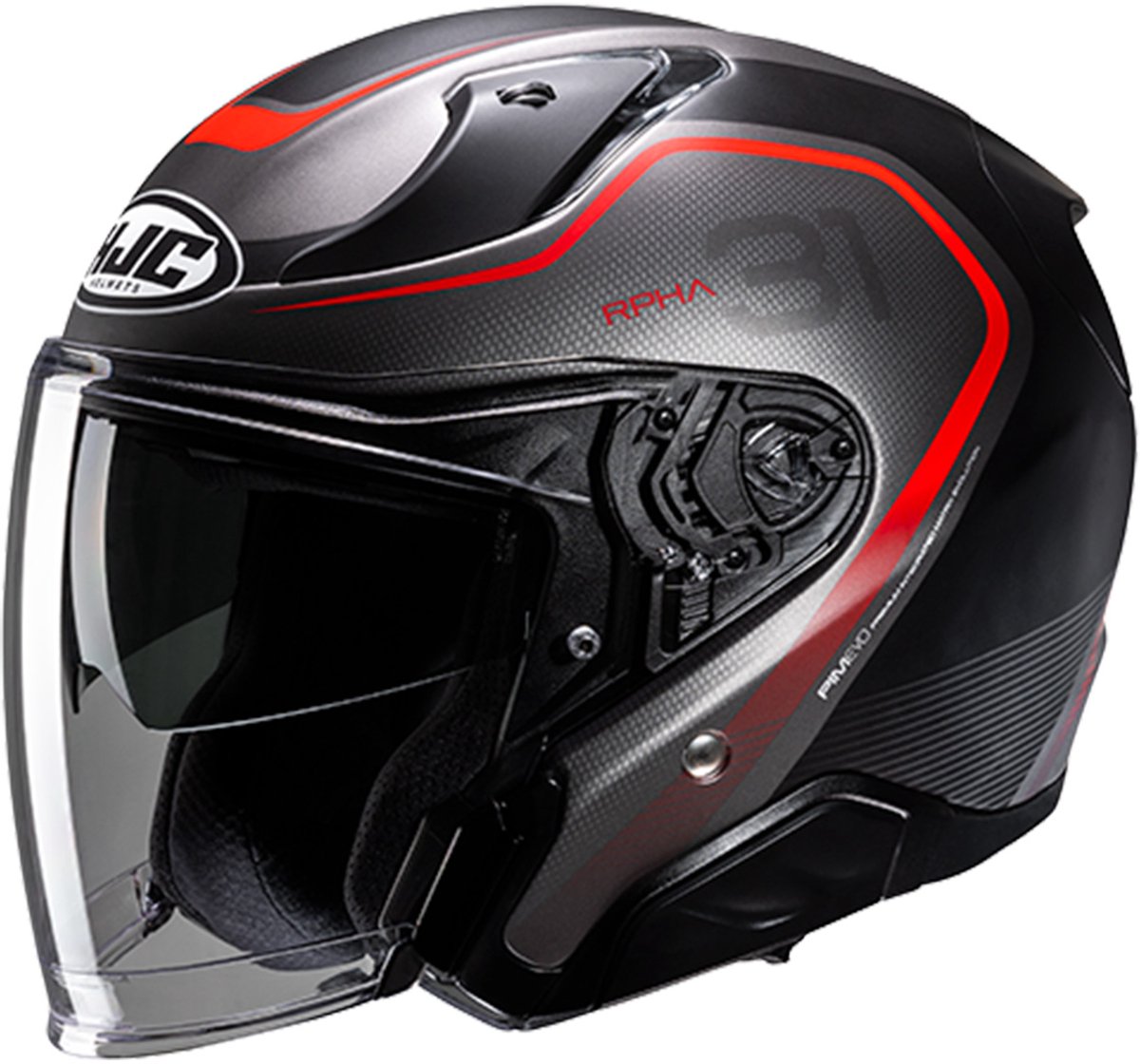 HJC RPHA 31 Kouv Zwart Rood Jethelm - Helm