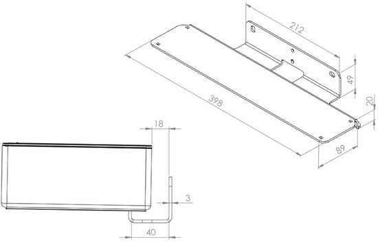 Cavus - Wall Mount suitable for Loewe klang bar5 mr van Cavus — afbeelding 4