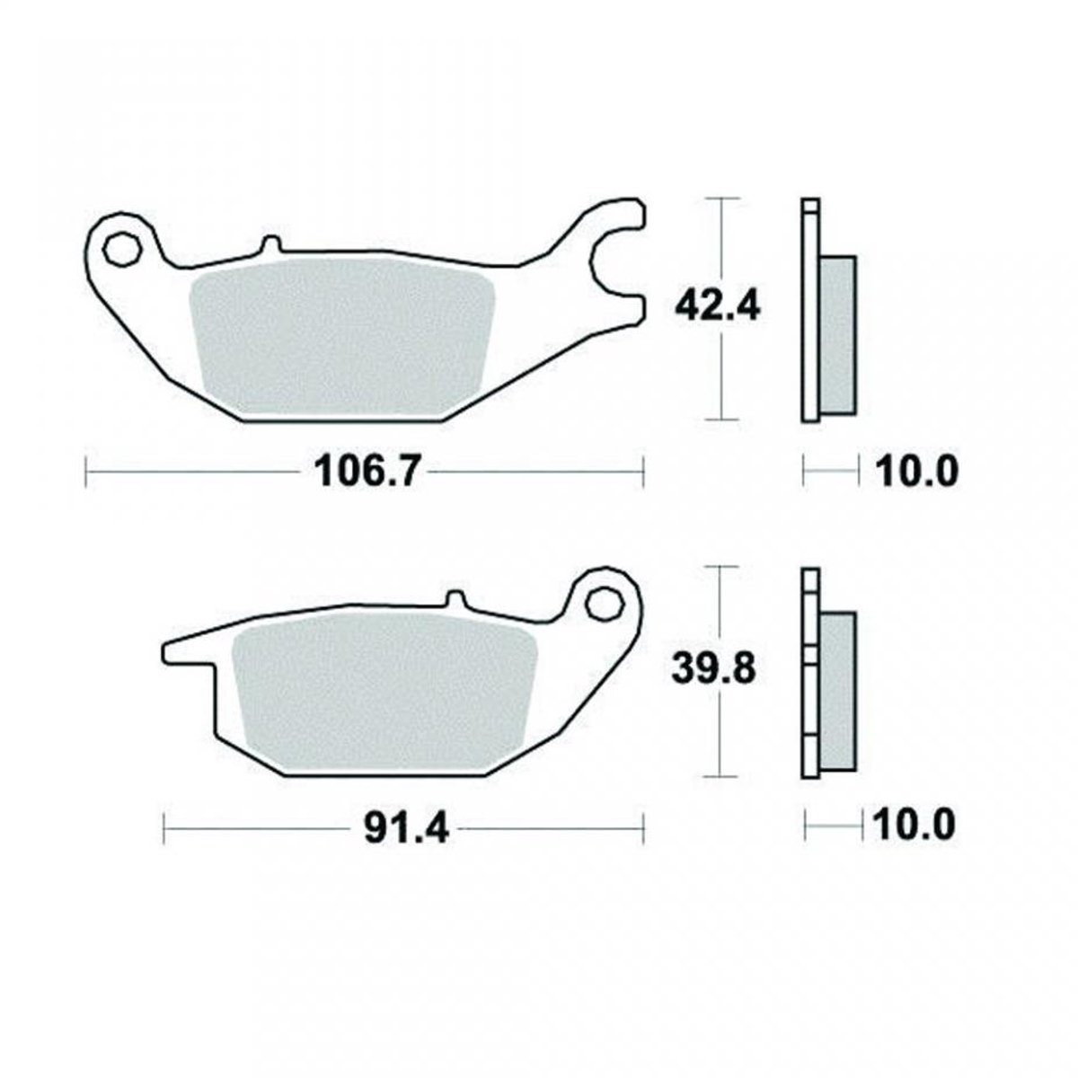 Plaquette de frein Vesrah pour moto Honda 125 CBR 2004 à 2012 AR / VD167JL Neuf