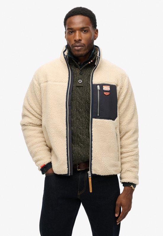 Veste rétro Vintage Superdry beige S Homme