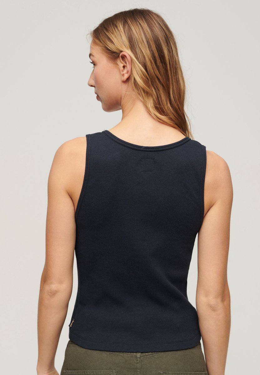 Superdry Athletic Essentials hemdtopje met knopen Dames Vesten Marineblauw
