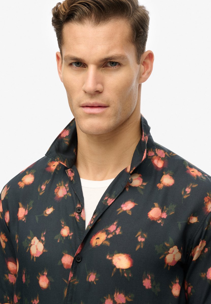 Superdry Overhemd met korte mouwen en print Heren Shirts Rood