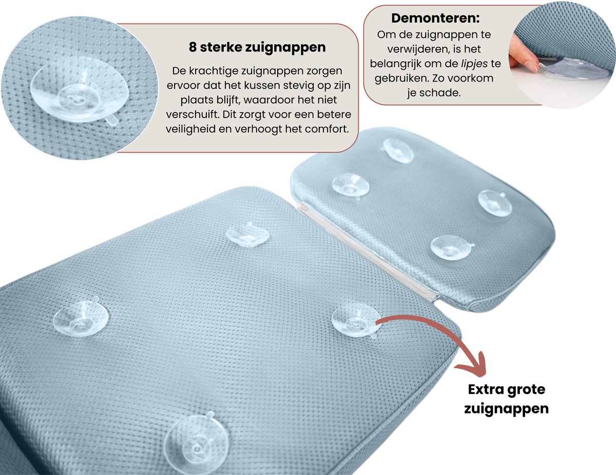 Badkussen voor Het Hele Lichaam, Badmat met Kussen