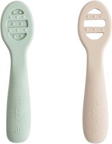 Mushie First Set Cuillères Bébé Cambridge Blue Shifting Sand 1 set