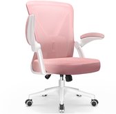 Elekiatech Ergonomische Bureaustoel - Bureaustoel - Opklapbare Armleuningen - Bureaustoelen voor Volwassenen - 150 Kg - Roze