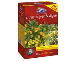 Viano meststof voor citrus, olijven & vijgen - 1,5 kg + 250 g - voor 35 m² - bio - Smaakvolle, sterke vruchten - Rijkelijke oogst - Langere houdbaarheid