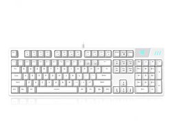 SunSonny N-J11PRO Mechanisch Gaming Toetsenbord Wit – 104 Keys Ergonomisch Bedraad RGB Gaming Keyboard – Red Switches