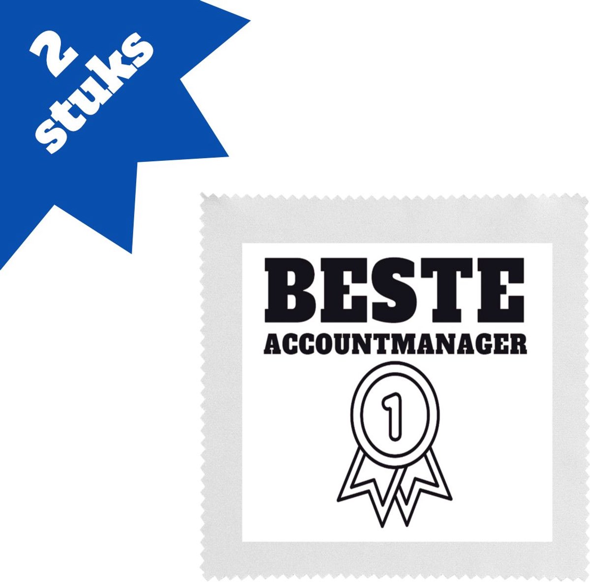Akyol - beste accountmanager brillendoekjes - Beste accountmanager - collega - welkom - afscheid - 17,8 bij 17,8 cm - 2 stuks