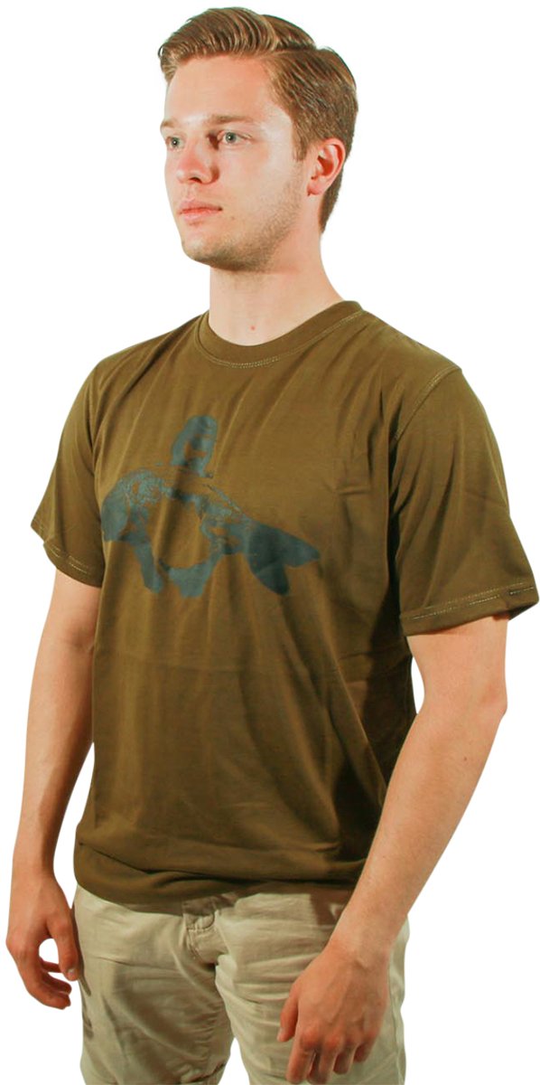 Tactic Carp T-shirt 'Keep on Catching' Green XXL | Vis shirt