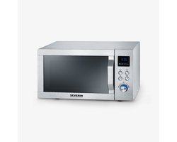 Severin MW 7774 Combi magnetron – Grill en Hetelucht tot 200 °C – EasySelect Bediening - 25 Liter- RVS