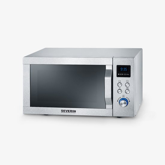 Severin MW 7774 Combi magnetron – Grill en Hetelucht tot 200 °C – EasySelect Bediening - 25 Liter- RVS