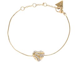 GUESS armband In My Heart Snake Chain Bracelet Yellow Gold goudkleurig