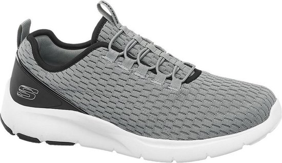 Skechers Heren Grijze sneaker elastische vetersluiting - Maat 42 | bol.com