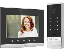 Extel CODE Connect Complete set voor Video-deurintercom WiFi Zwart, Glas