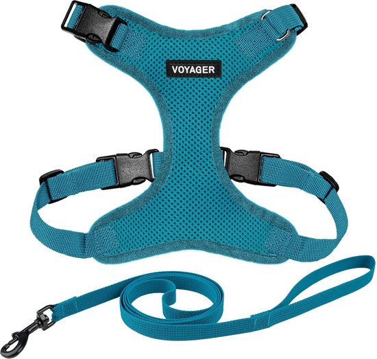 Foto: Tailpetz air mesh harness hondenharnas hondentuig hondentuigje kleine hond y tuig hond harnas hond anti trek tuig hond reflecterend maat m neon pink