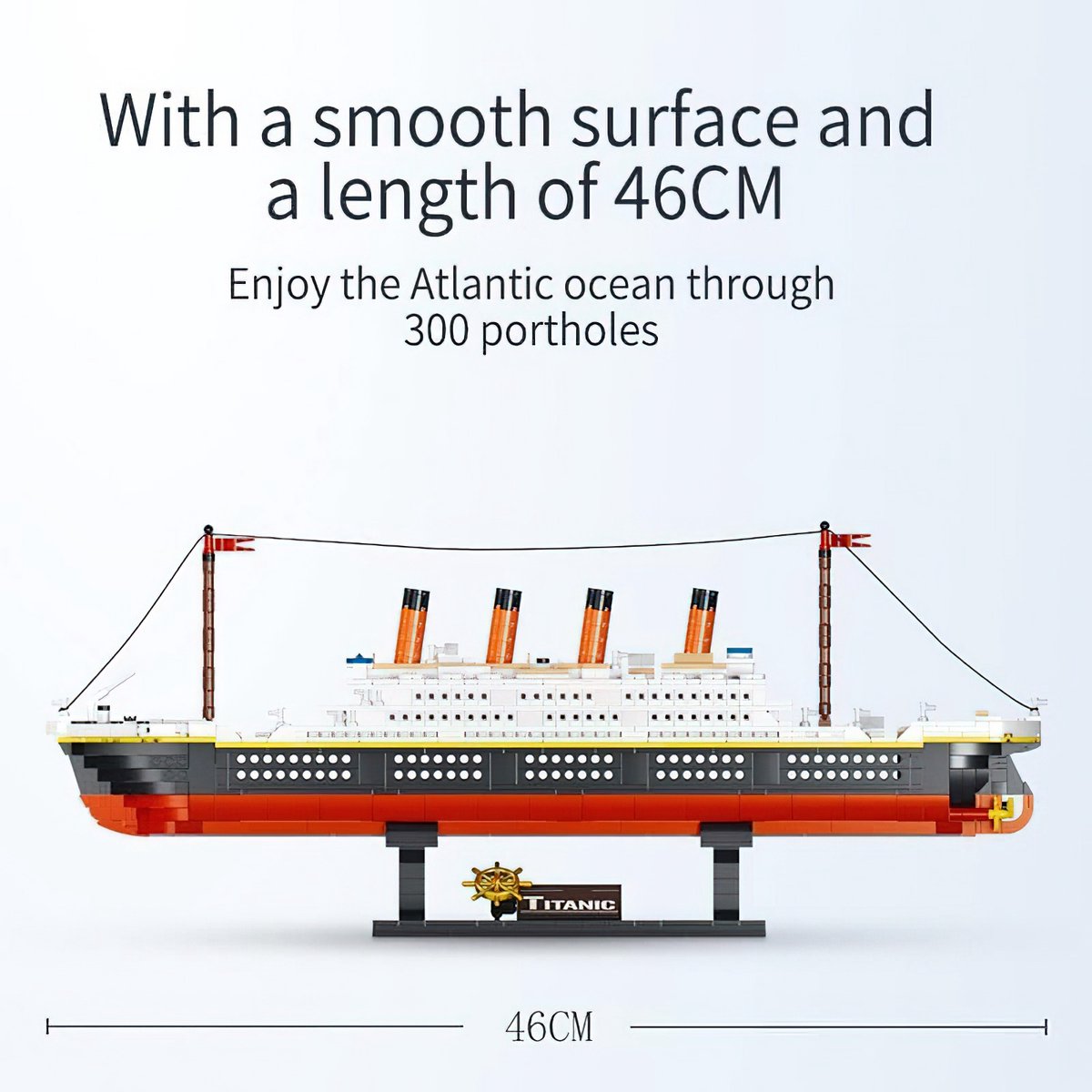 Zhe Gao 01010 Titanic bouwset | Classic creator boot | Technic ideas | STEM educatief speelgoed icons bouwpakket niet geschikt voor Lego | Cruise schip modelbouw voor volwassenen & kinderen | Bouwdoos met 1288 bouwstenen — afbeelding 5