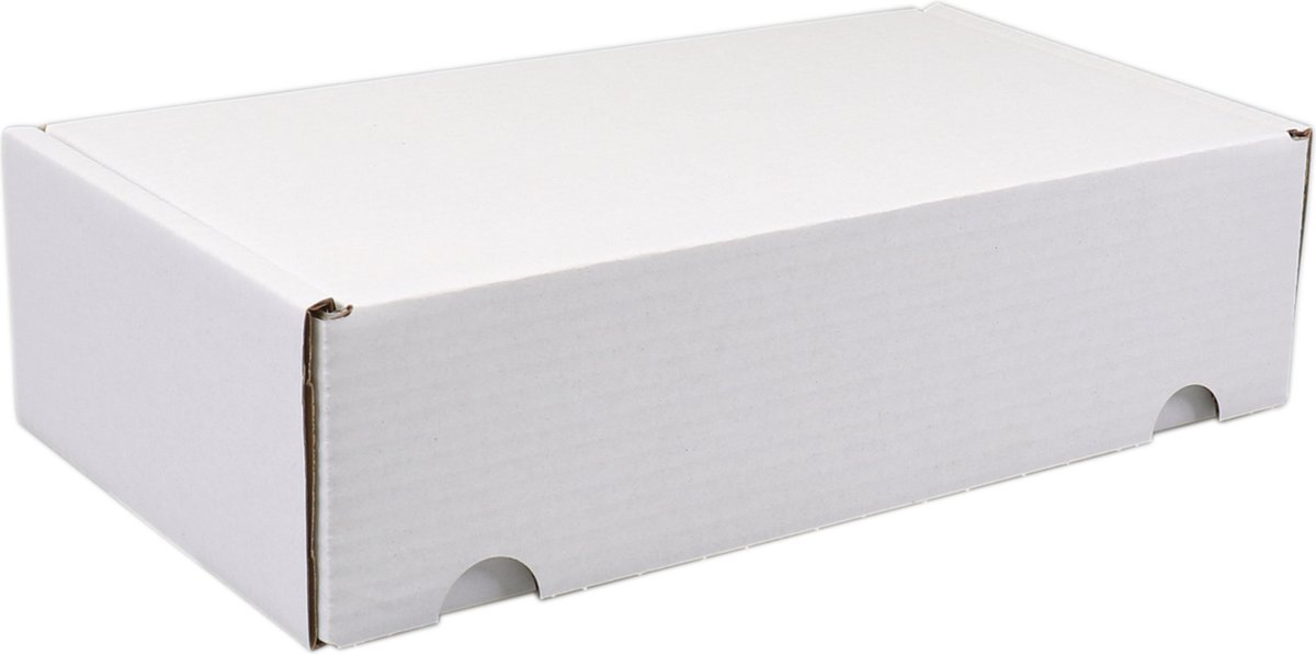 SendProof® Postpakketdoos | golfkarton | 190x280x70mm | gestanst | wit | 25 stuks