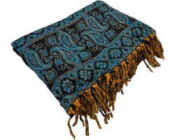 YogaStyles Meditatiedeken 121 - zwart/blauw/oranje