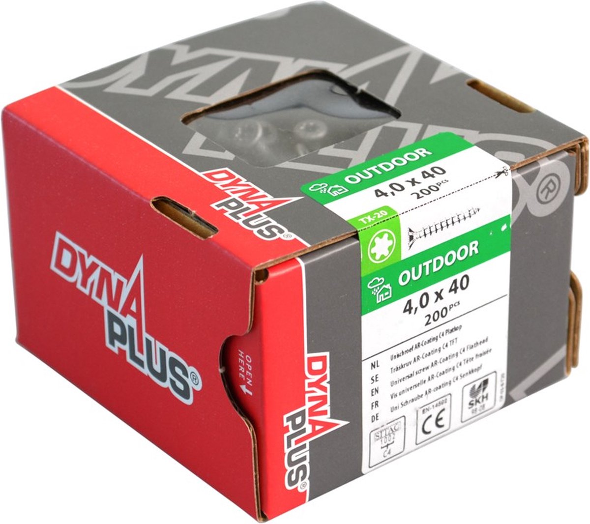 Dynaplus Constr.schroef Ar-Coating Pk +Snijpunt Tx-40 8.0X160/80