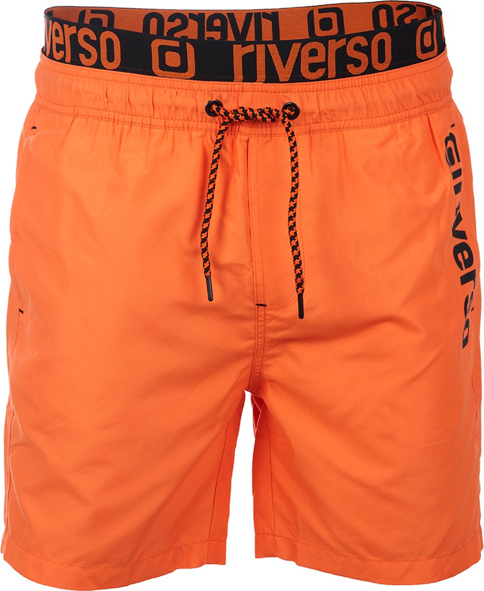 riverso Heren Short RIVBobby regular fit Oranje M Volwassenen Zwembroek met Print