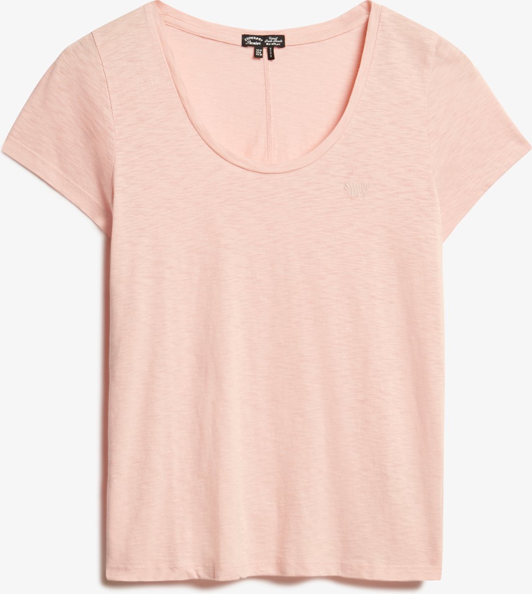 Superdry SCOOP NECK TEE Dames T-shirt Roze