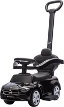 Eco Toys Zwart Mercedes Benz Loopauto met Duwstang 668