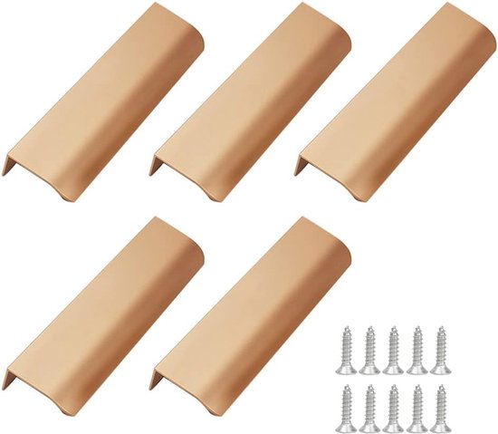 Goodivery ® Elegante Set van 5 Roze Gouden Handgrepen voor Kasten en Lades, Gemakkelijk te Installeren