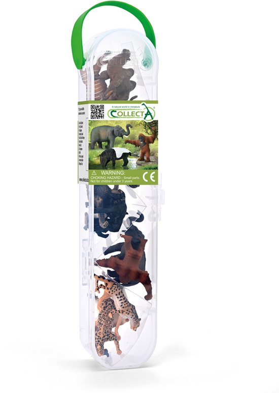 COLLECTA Figurine Mini Set - 12 Wilde Dieren - Wilde Dieren - Handgeschilderd - Miniatuur