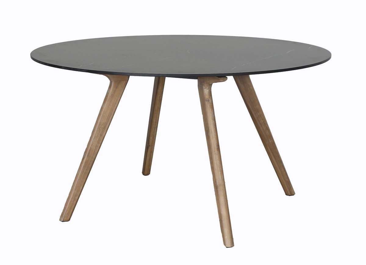 Happy Rhino - Tuintafel Rond Condao 140CM - Eettafels - Antraciet - 140 x 140 x 77 cm