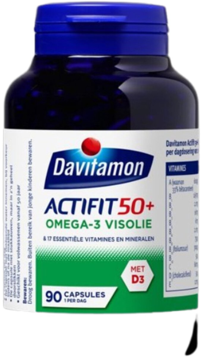 Davitamon - Actifit 50+ Omega-3 Visolie - 2 x 150 capsules - Voordeelverpakking