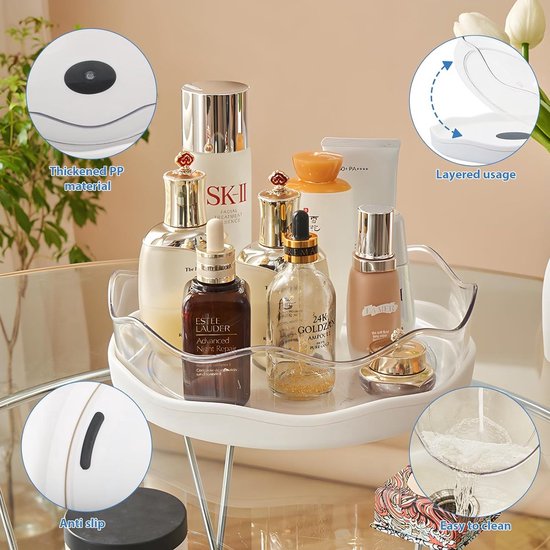 Lazy Susan Houten draaiplateau, 2 stuks, 30 cm, bamboe