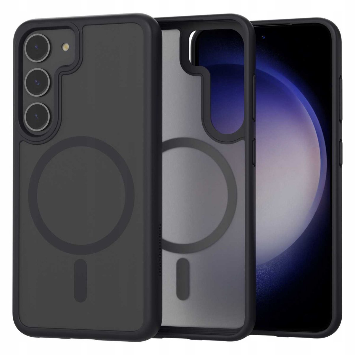 Spacecase Case Hybride Case Voor Samsung Galaxy S23 Zwart