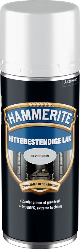 Hammerite - Hittebestendige Lak (Spray) - Zilver grijs - 400 ML