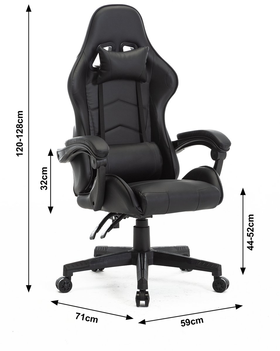 Alora Gaming Stoel X-TREME Zwart Met Nekkussen en - afbeelding 2