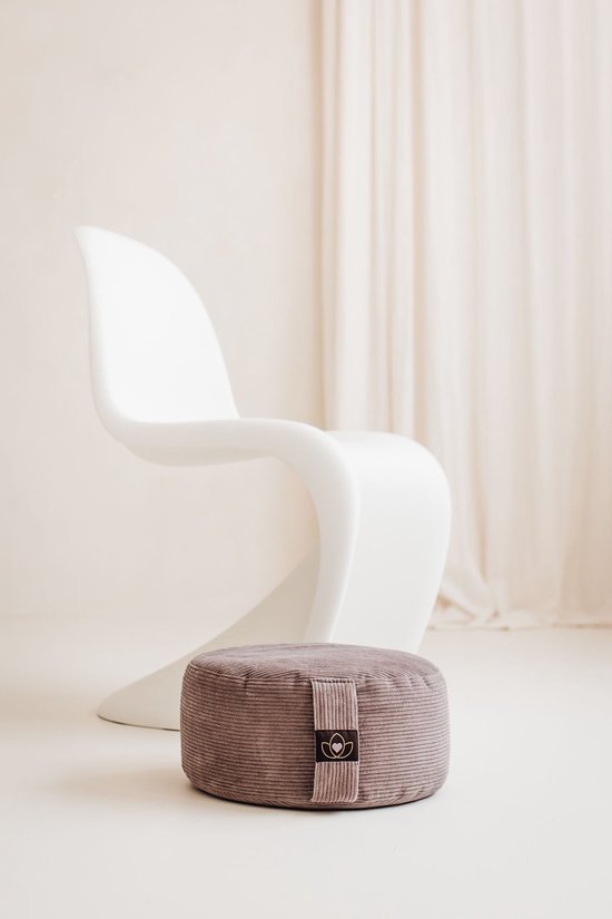 Meditatiekussen eco rib taupe rond - Lotus - Yoga kussen van Lotus — afbeelding 3