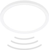 B.K.Licht Move - LED Plafondlamp - badkamerverlichting - IP44 - plafonniére met bewegingsmelder - Ø24 x 3 cm - Wit